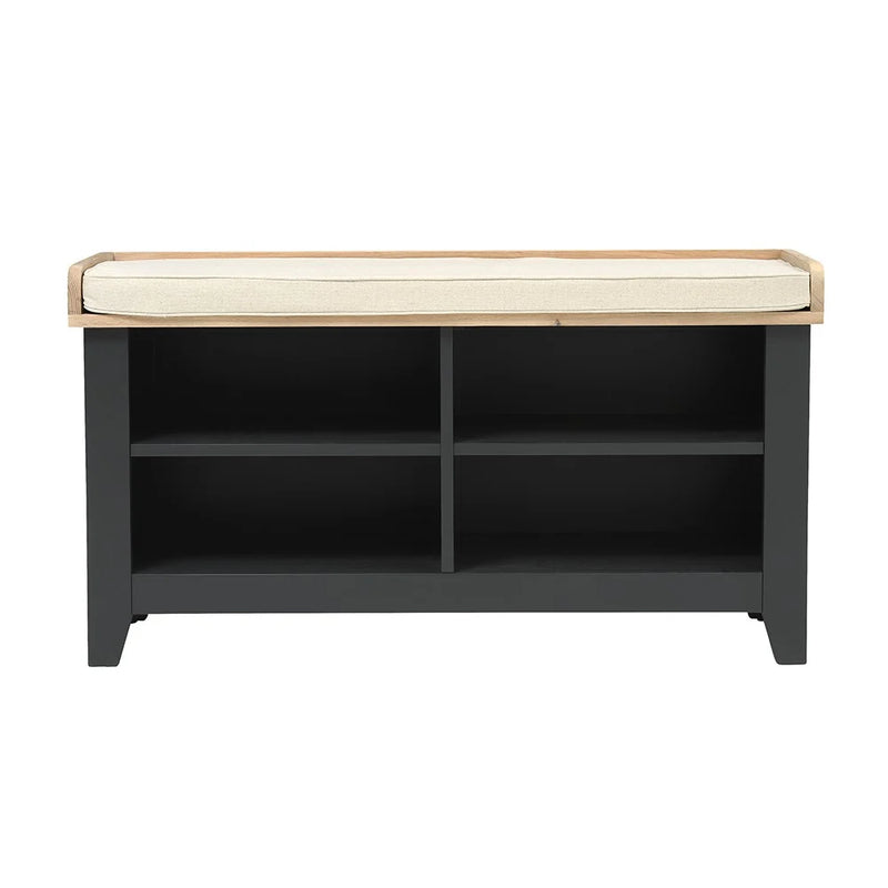 Chester Charcoal Open Shoe Storage Bench