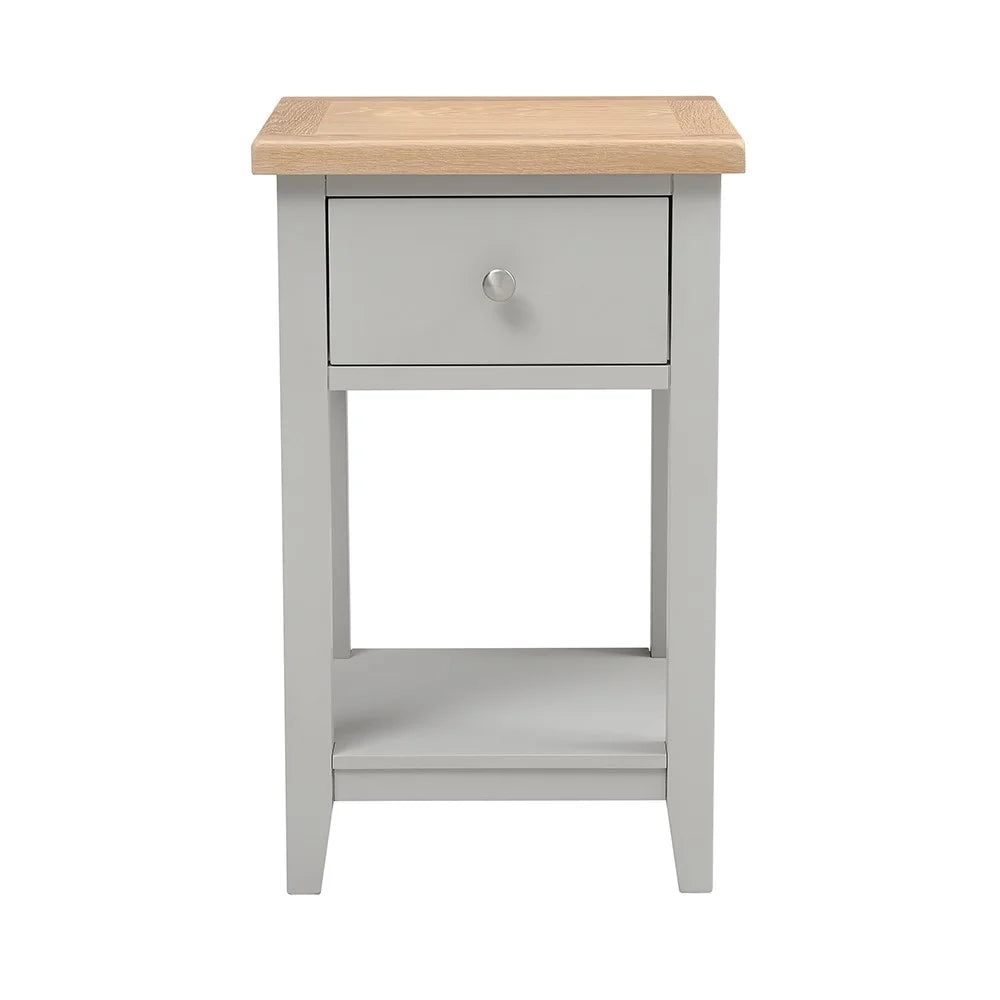 Chester Dove Grey 1 Drawer Bedside Table