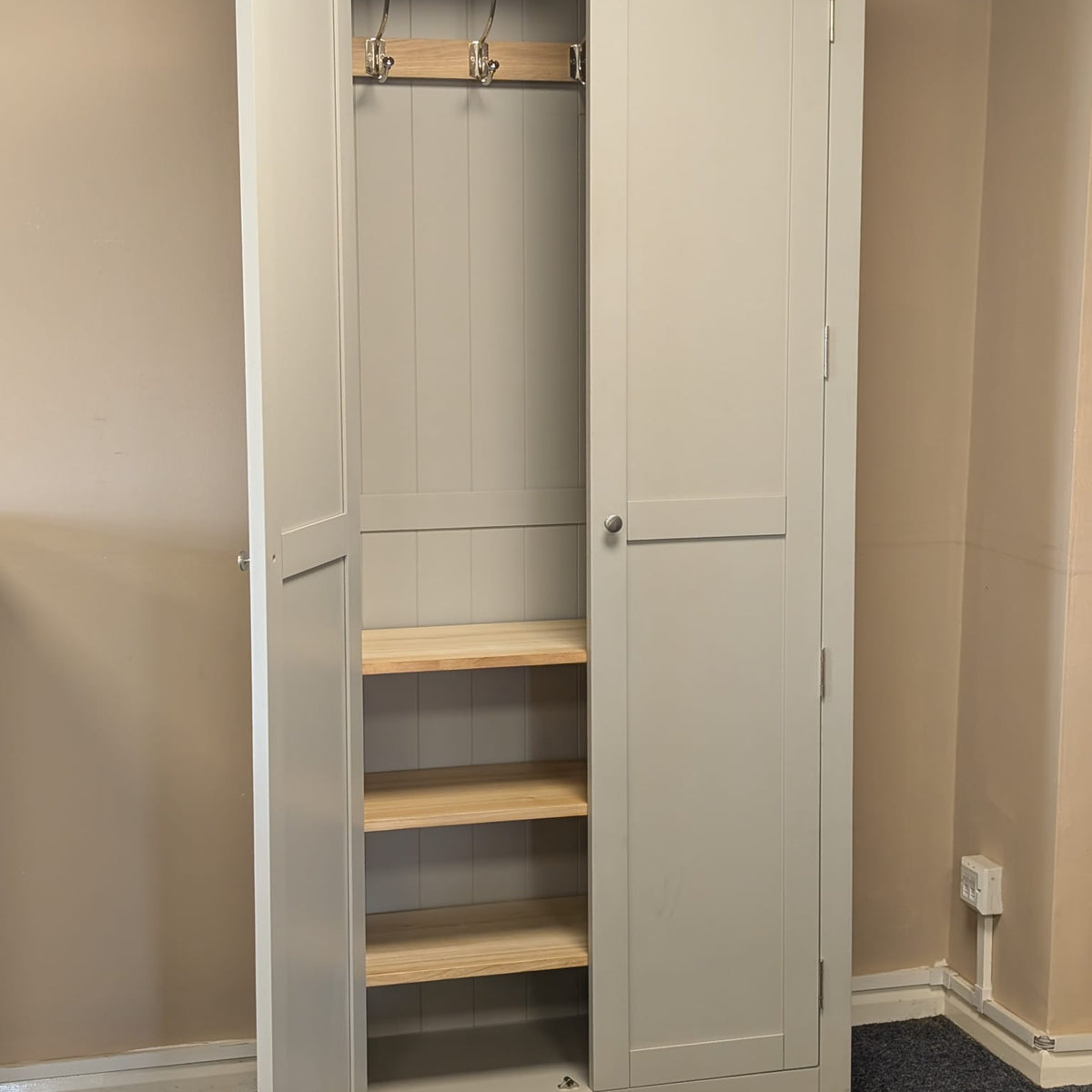 Chester Dove Grey 2 Door Hallway Cupboard