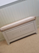 Chester Dove Grey Large Shoe Storage Trunk and Bench