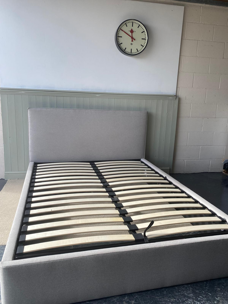 Churchill Double Ottoman Bed - Natural Tweed