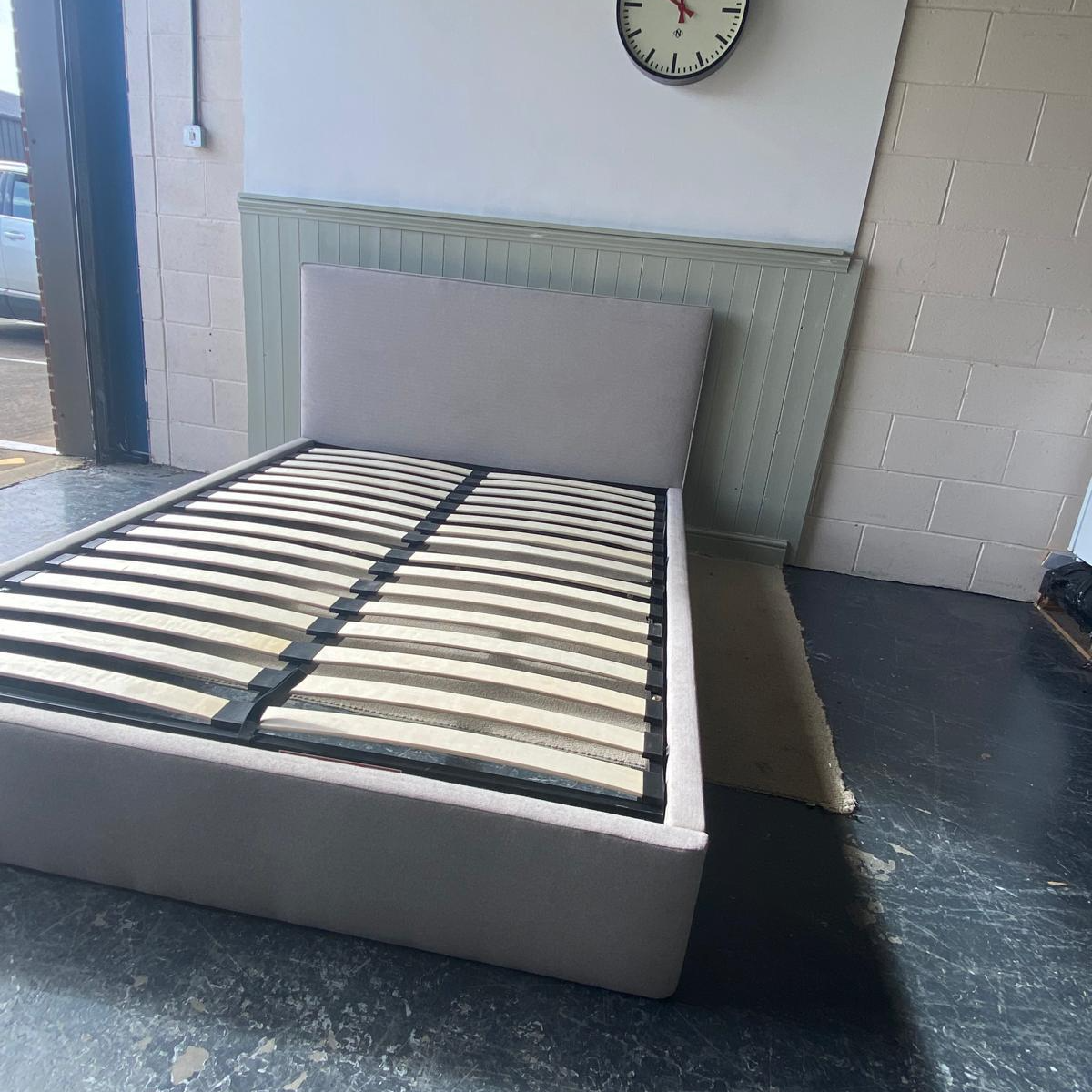 Churchill Double Ottoman Bed - Natural Tweed