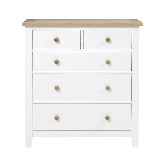 Chester Pure White 5 Drawer Chest