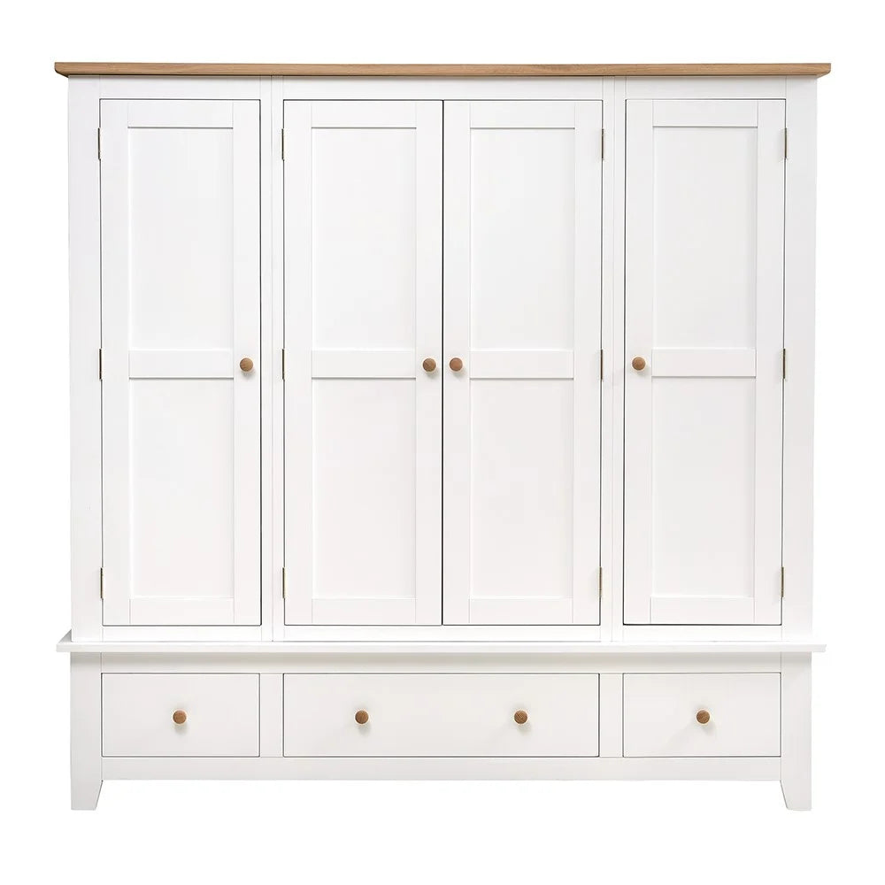 Chester Pure White Quad Wardrobe