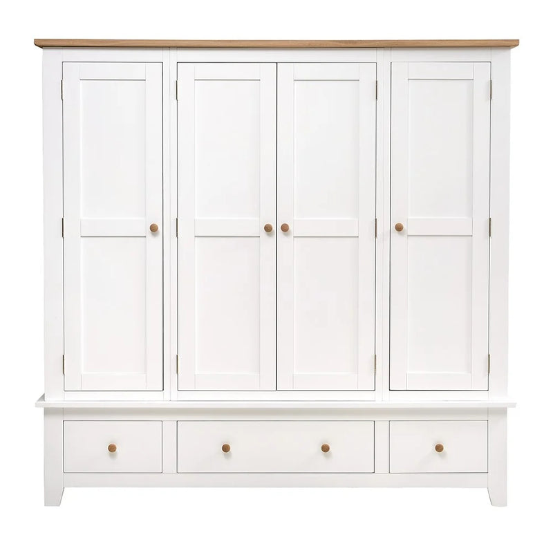 Chester Pure White Quad Wardrobe