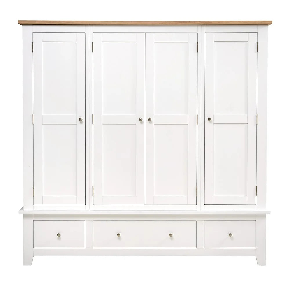 Chester Pure White Quad Wardrobe