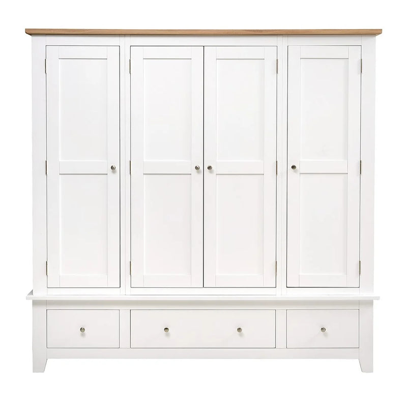 Chester Pure White Quad Wardrobe
