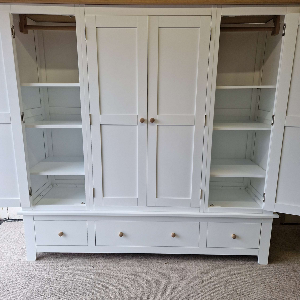 Chester Pure White Quad Wardrobe