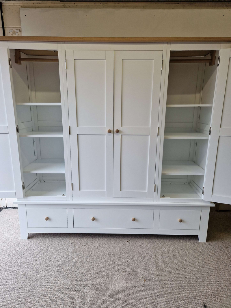 Chester Pure White Quad Wardrobe