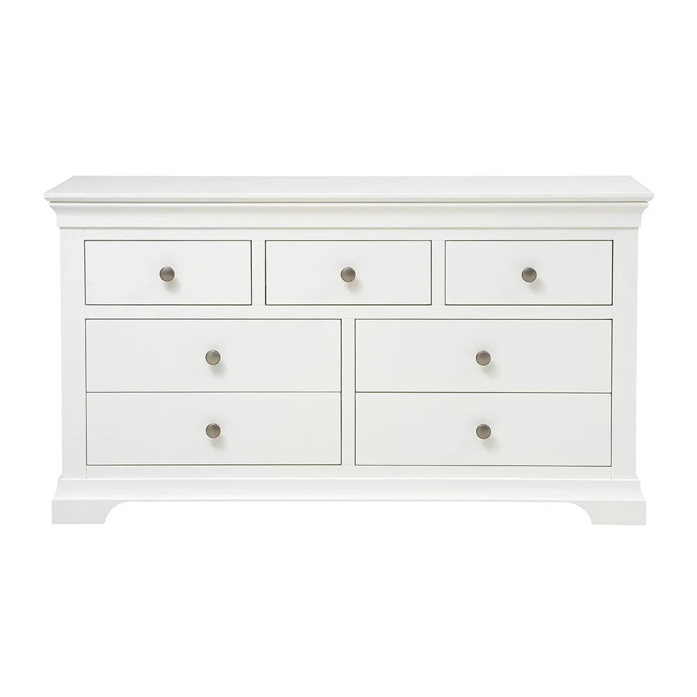 Chantilly Warm White 7 Drawer Wide Chest