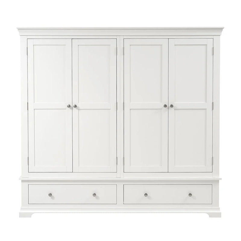 Chantilly Warm White Quad Wardrobe