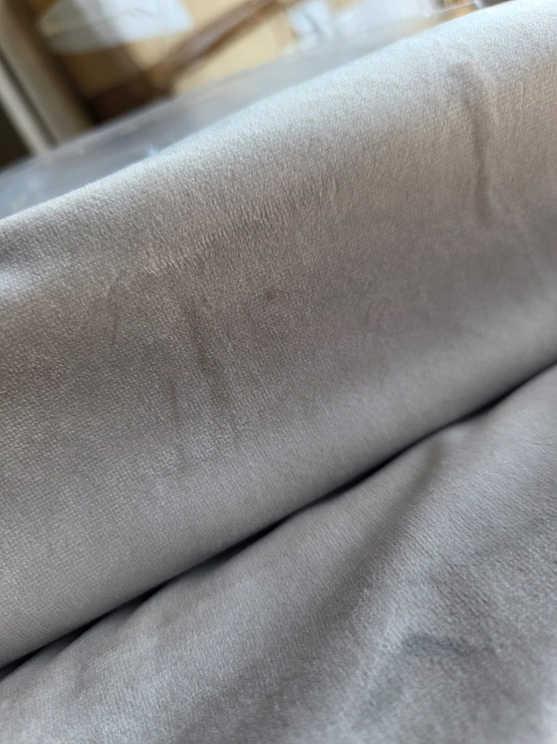 Velvet Pencil Pleat Curtains - Champagne - 218cm x 229cm Imperfect
