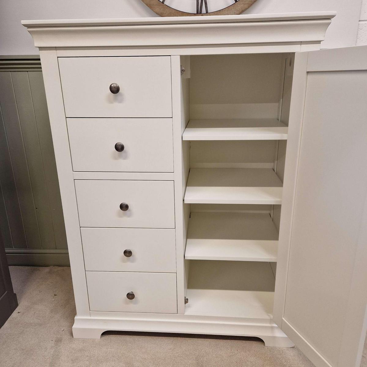 Chantilly Warm White Combination Wardrobe