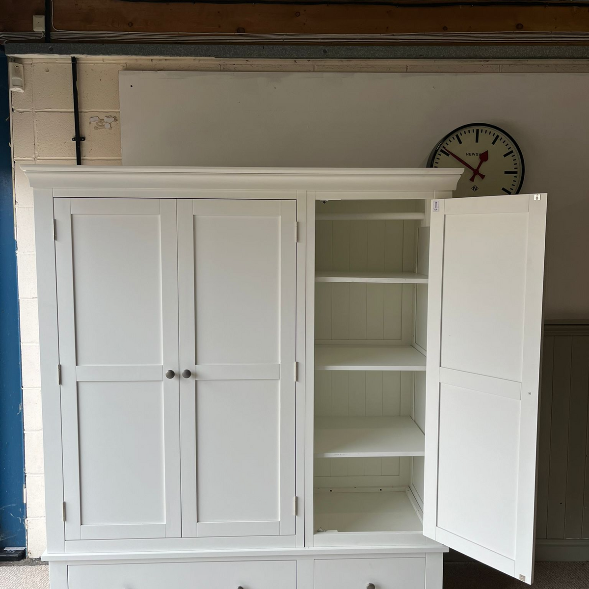 Chantilly Warm White Triple Wardrobe