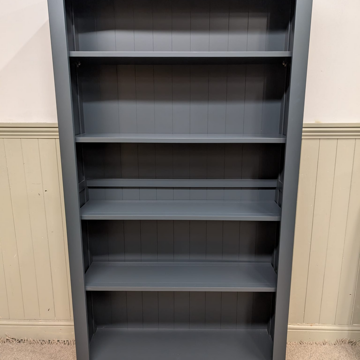 Chalford Inky Blue Large Bookcase
