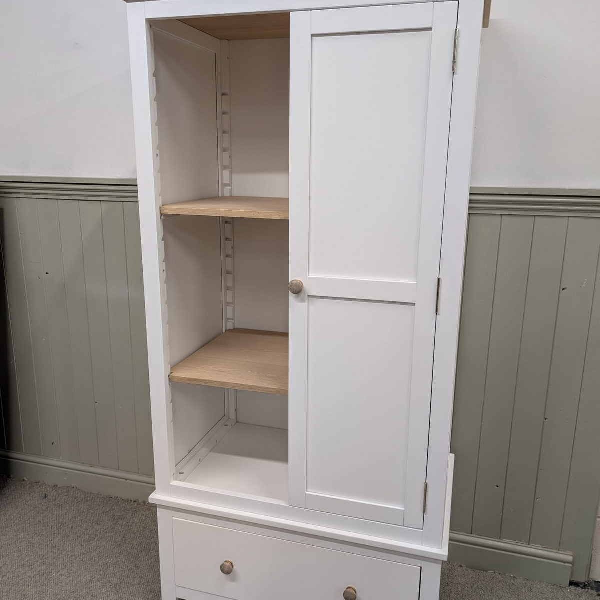 Chester Pure White Open Petite Wardrobe