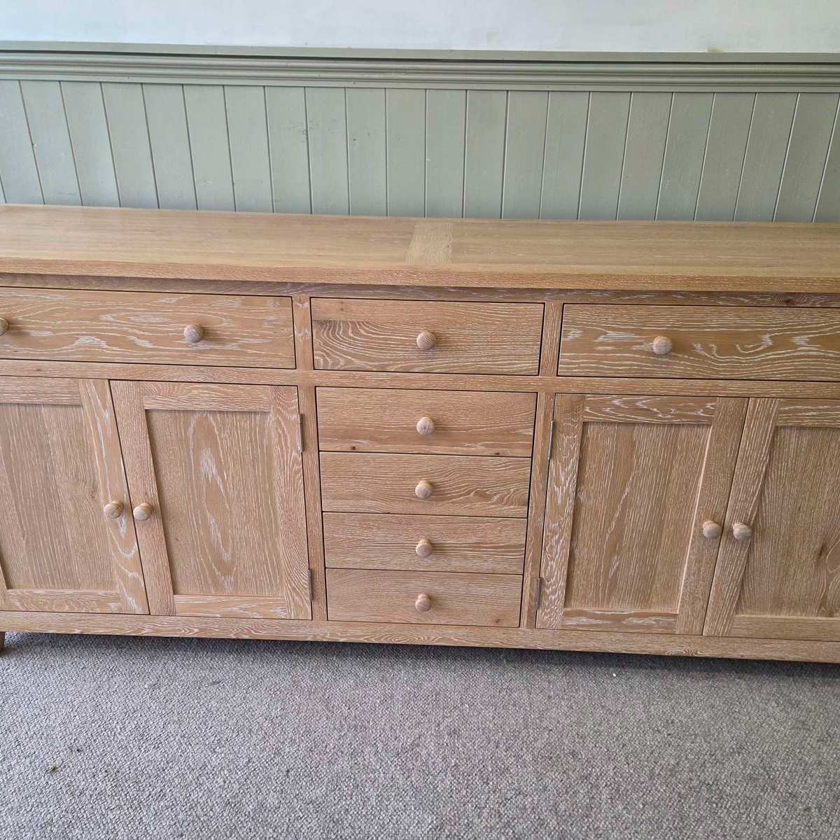 Inglesham Whitewash Oak Grand Sideboard