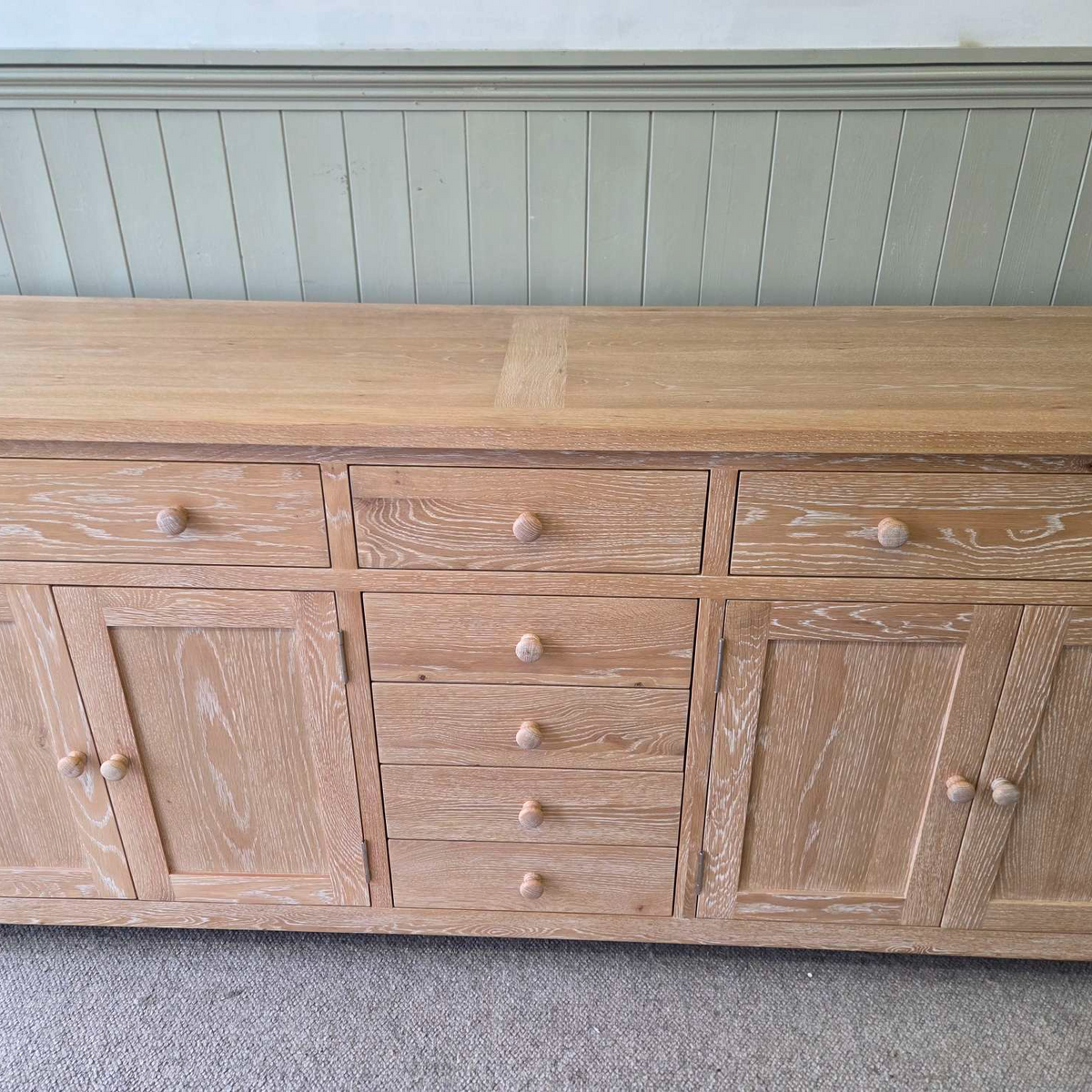 Inglesham Whitewash Oak Grand Sideboard
