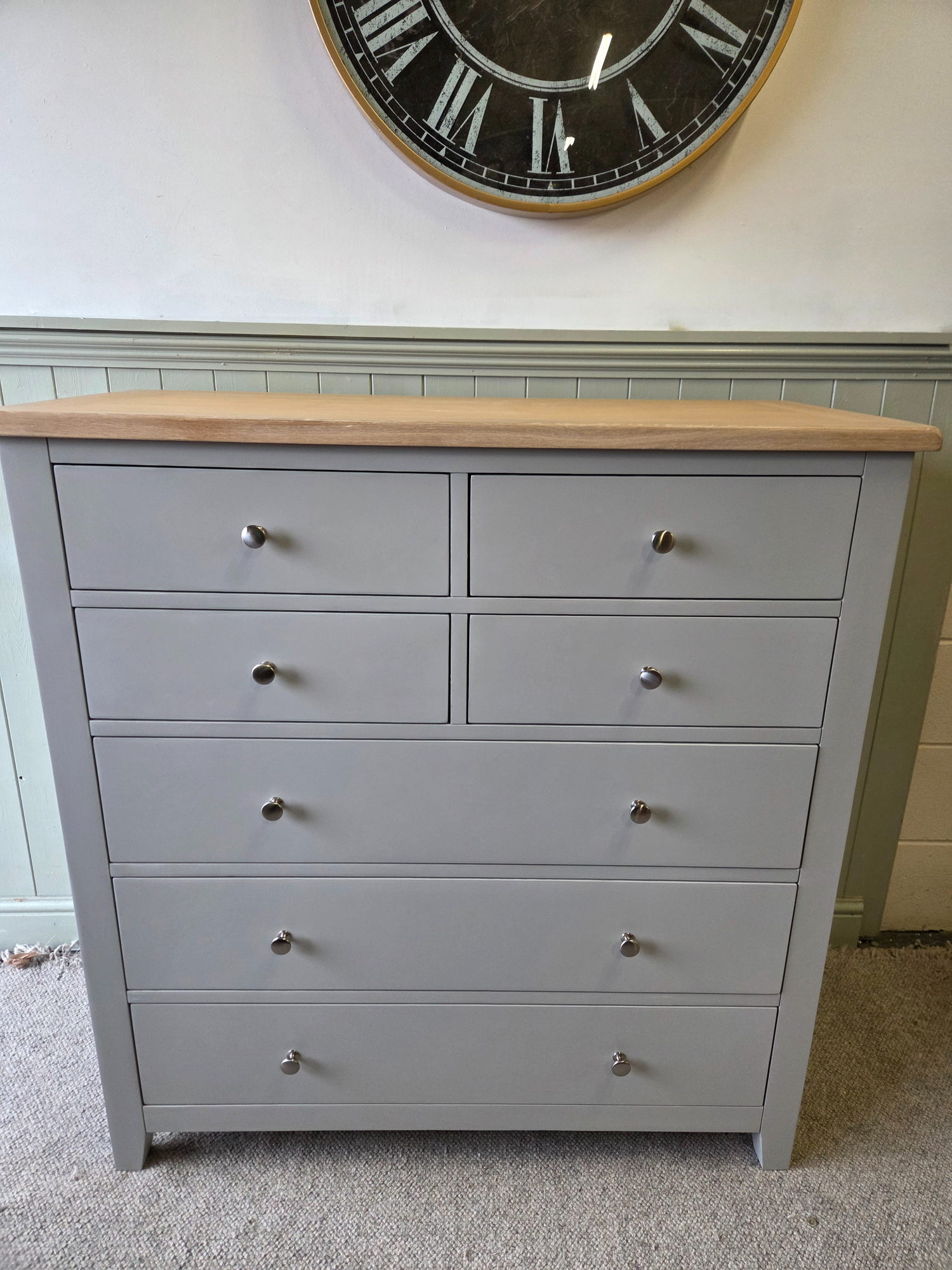 Chester Dove Grey 7 Drawer Chest