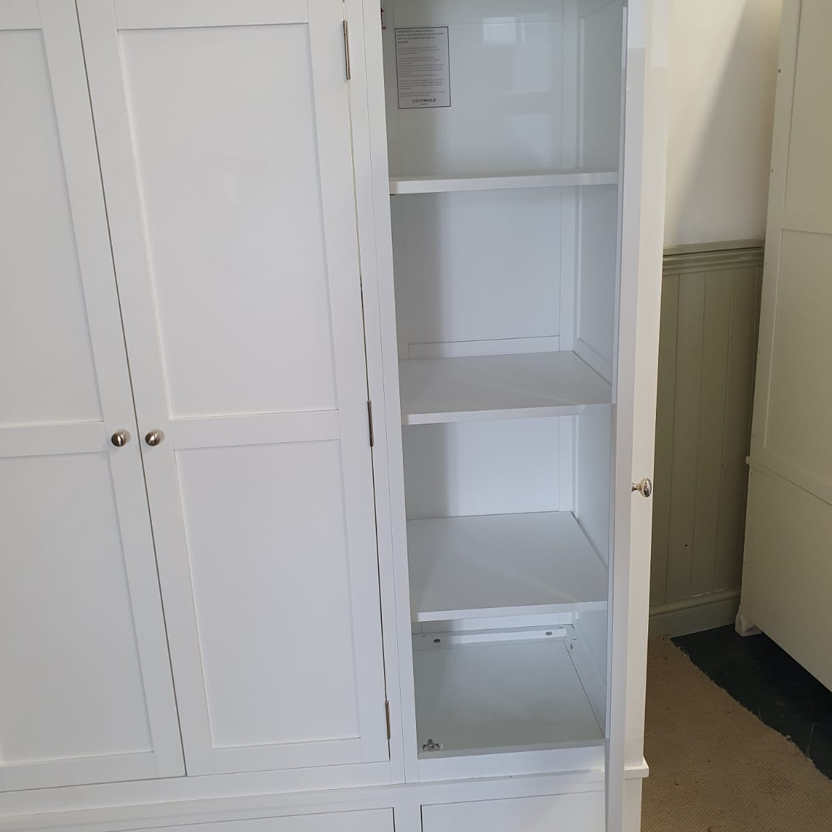 Simply Cotswold Pure White Triple Wardrobe