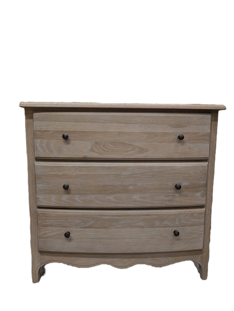 Camille Limewash Oak 3 Drawer Chest