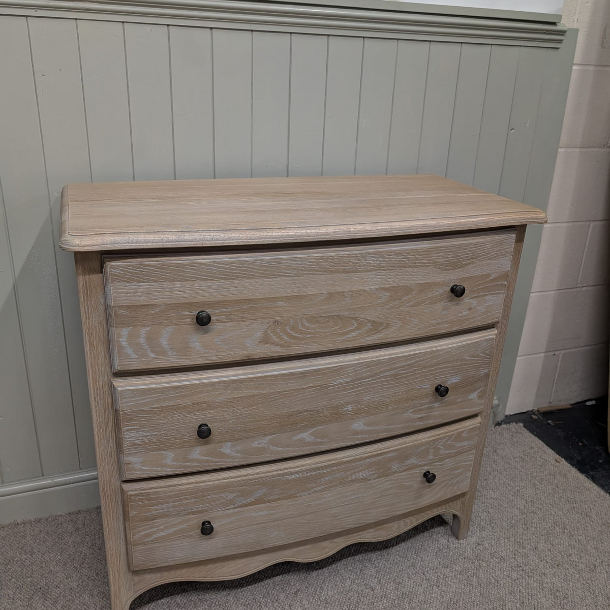 Camille Limewash Oak 3 Drawer Chest