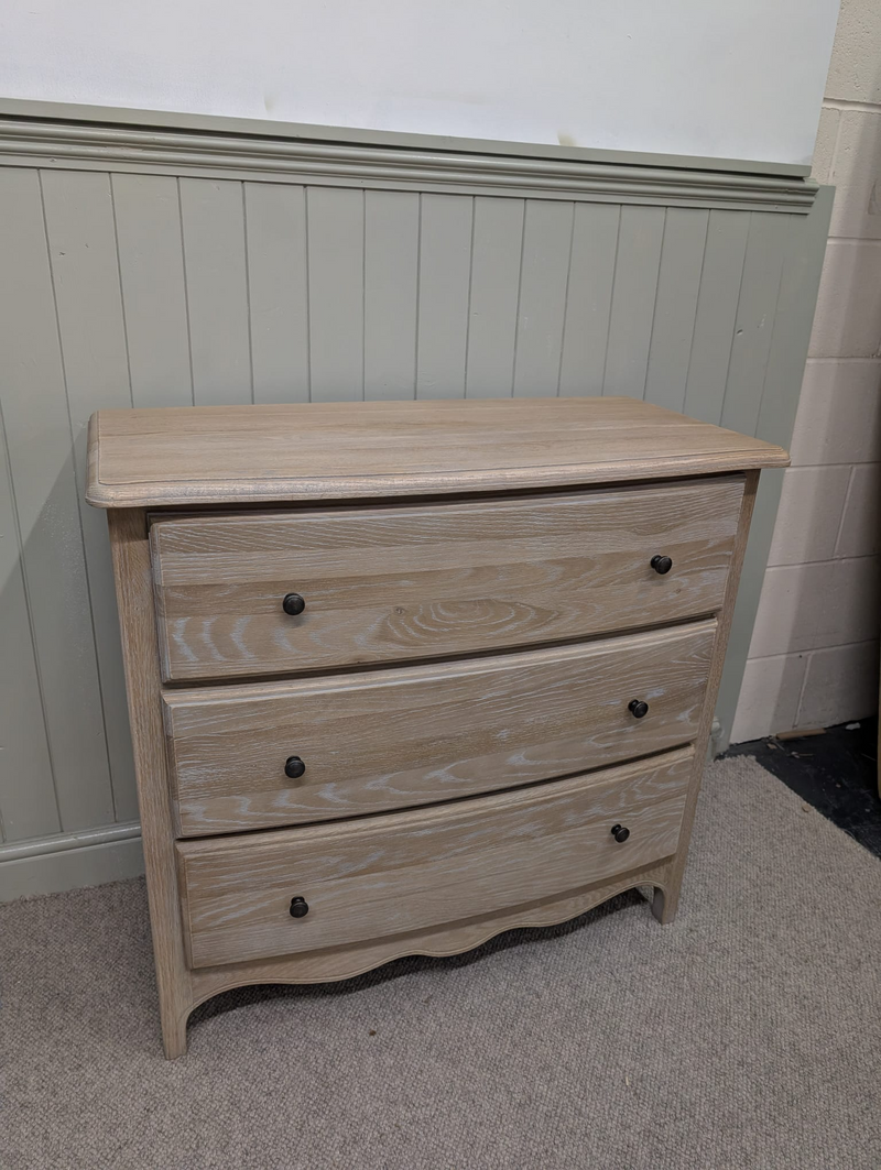 Camille Limewash Oak 3 Drawer Chest