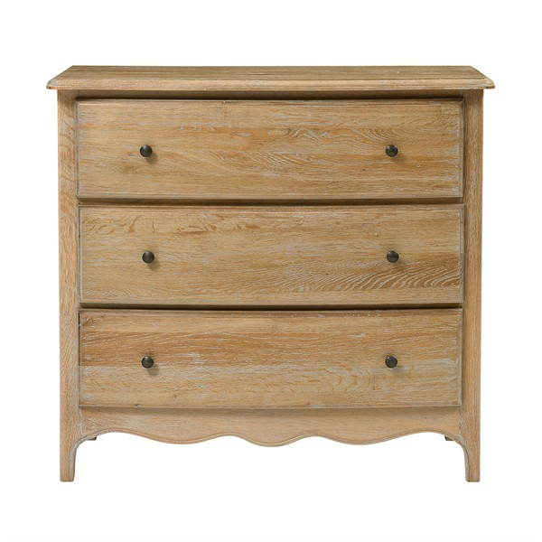 Camille Limewash Oak 3 Drawer Chest