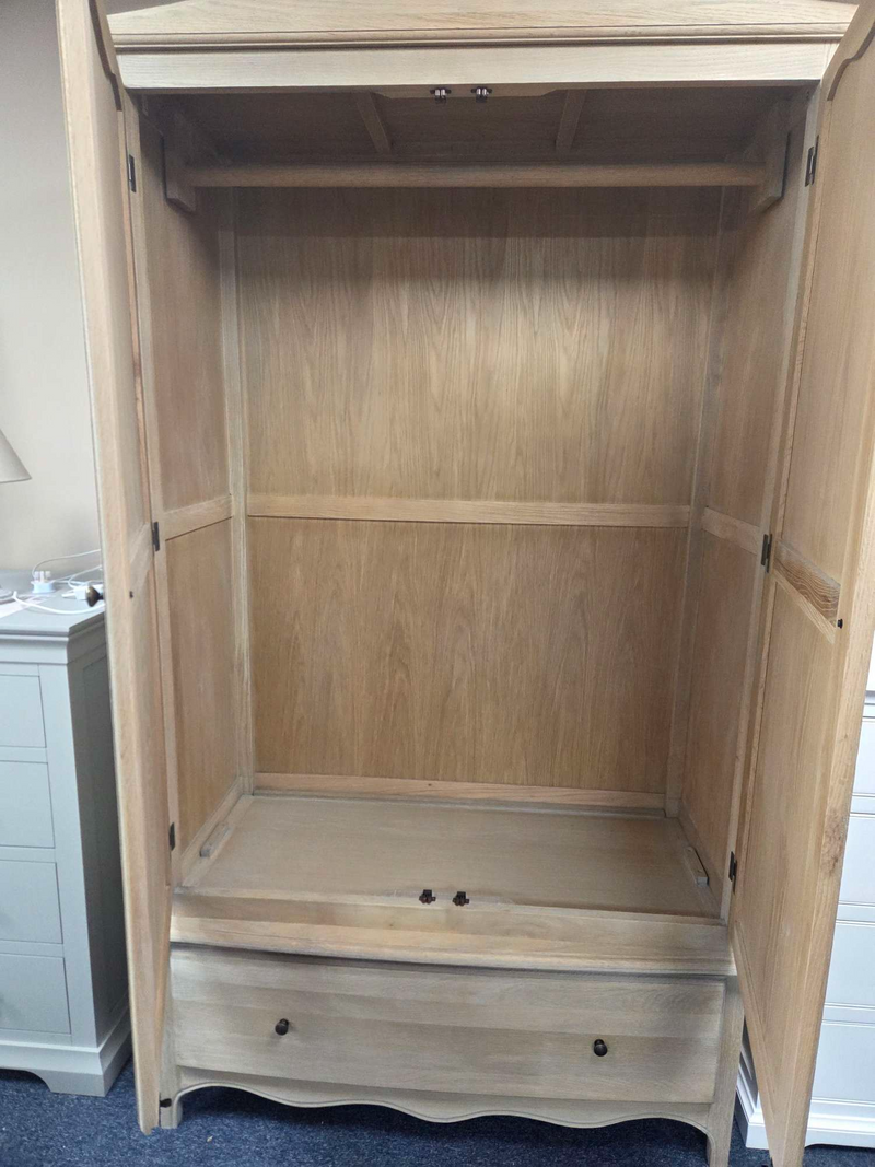 Camille Limewash Oak Double Wardrobe