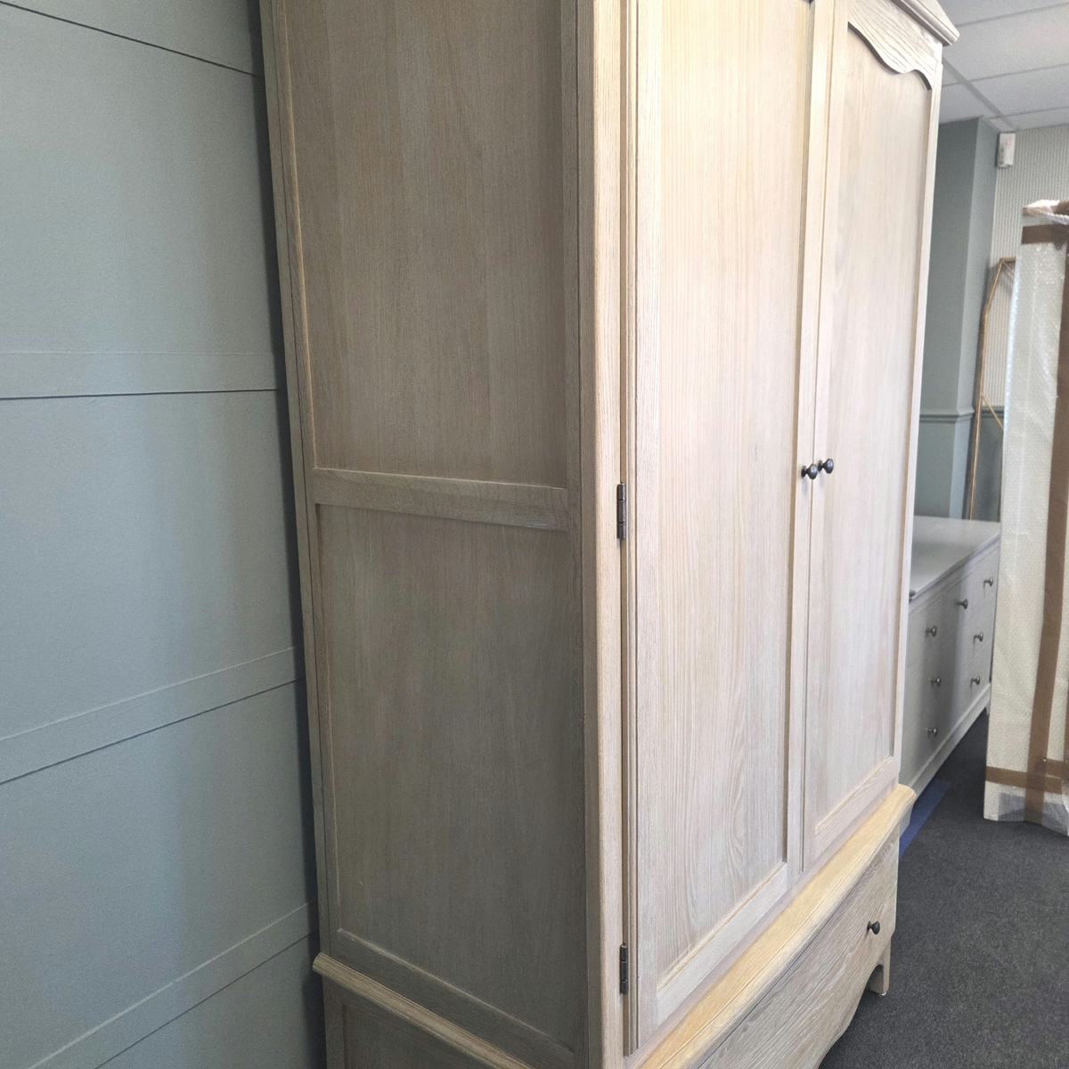 Camille Limewash Oak Double Wardrobe