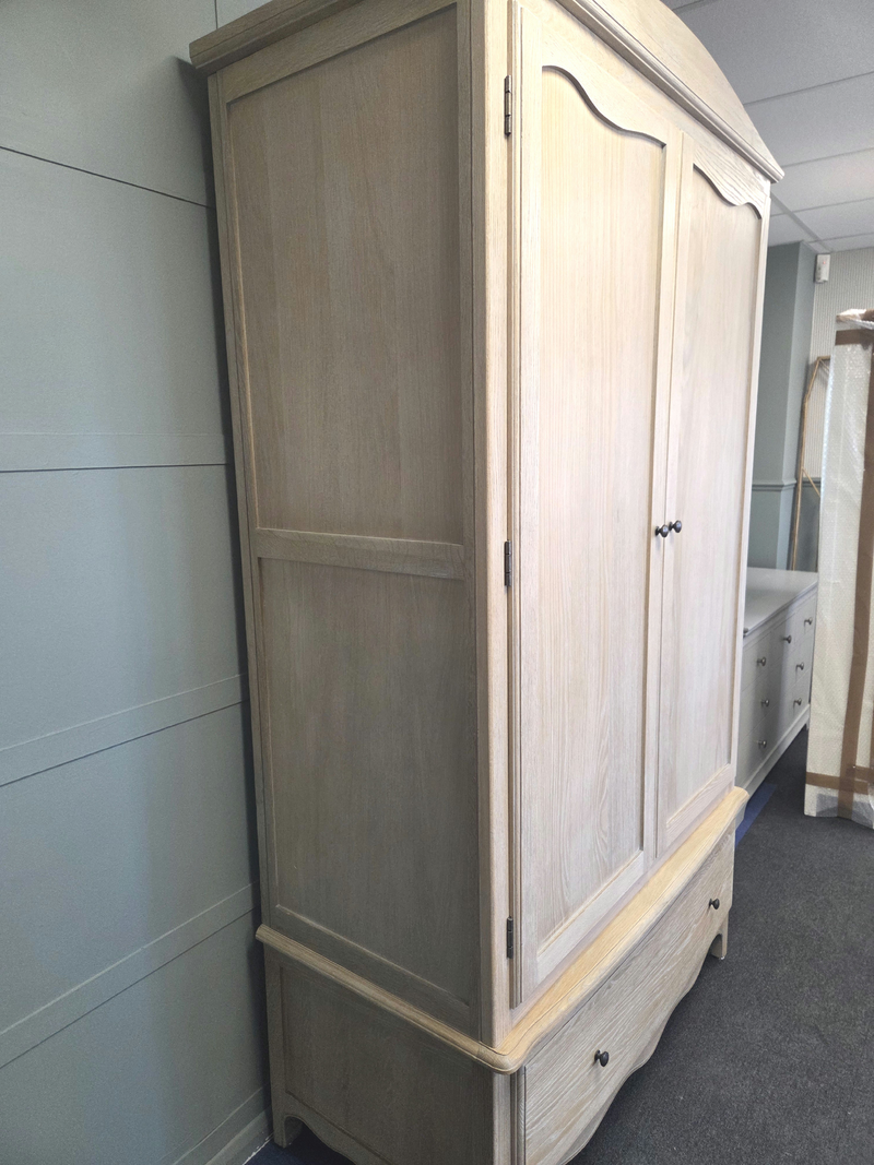 Camille Limewash Oak Double Wardrobe
