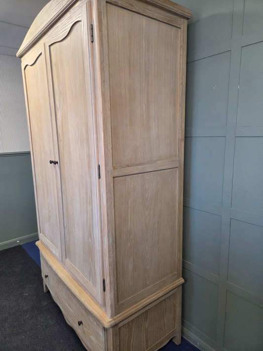 Camille Limewash Oak Double Wardrobe