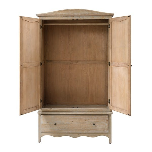 Camille Limewash Oak Double Wardrobe