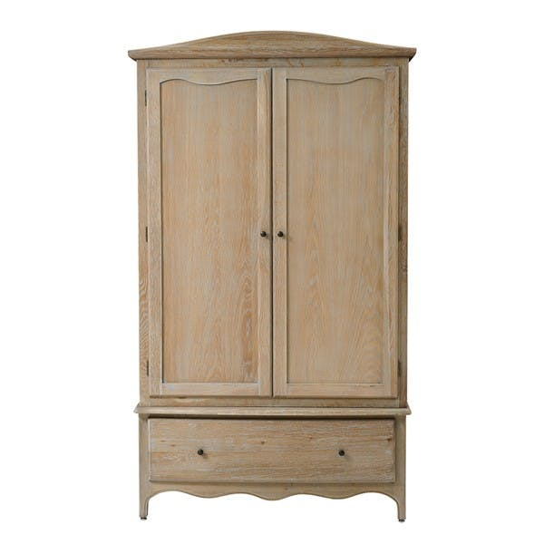 Camille Limewash Oak Double Wardrobe