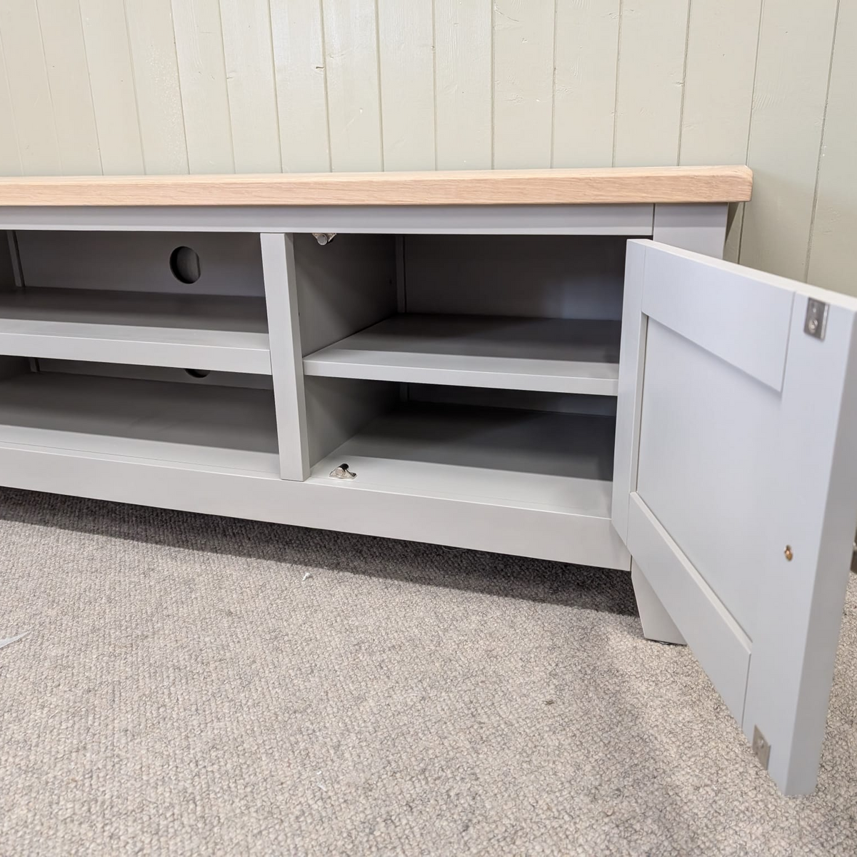 Chester Dove Grey Extra Large TV Stand up to 75"