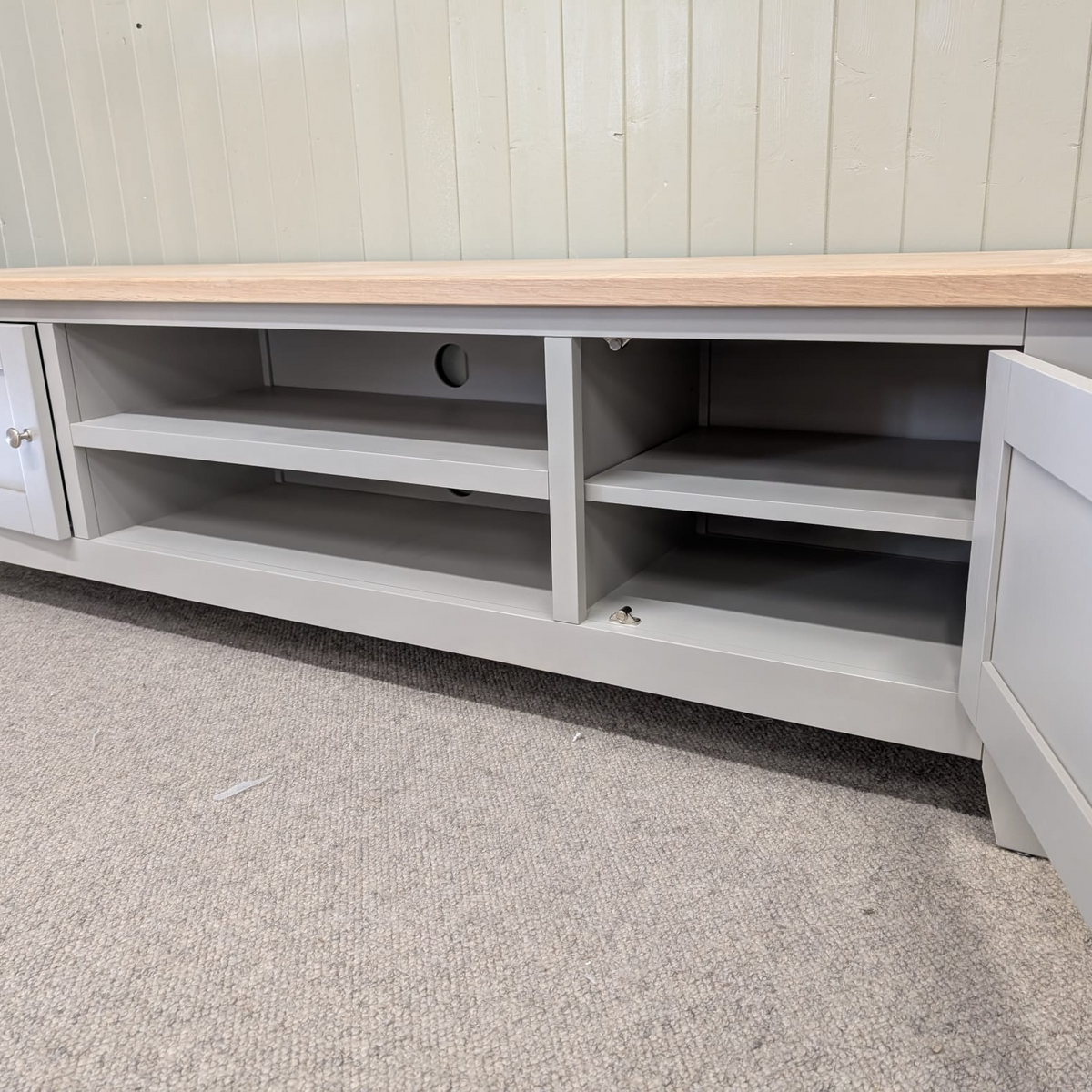Chester Dove Grey Extra Large TV Stand up to 75"