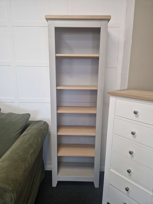 Chester Dove Grey Tall Slim Bookcase