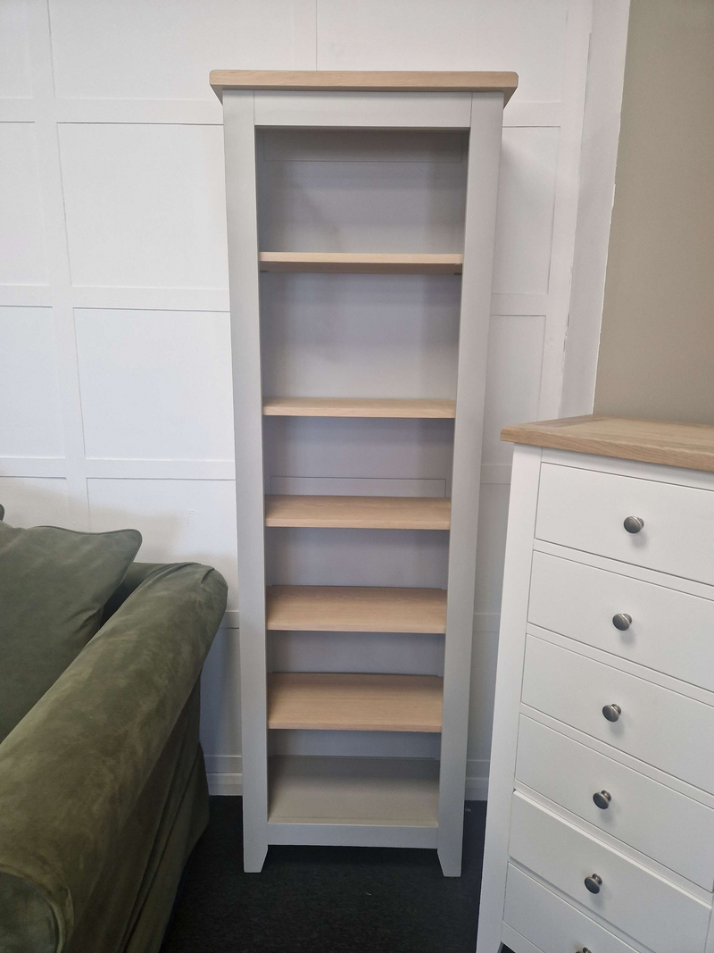 Chester Dove Grey Tall Slim Bookcase