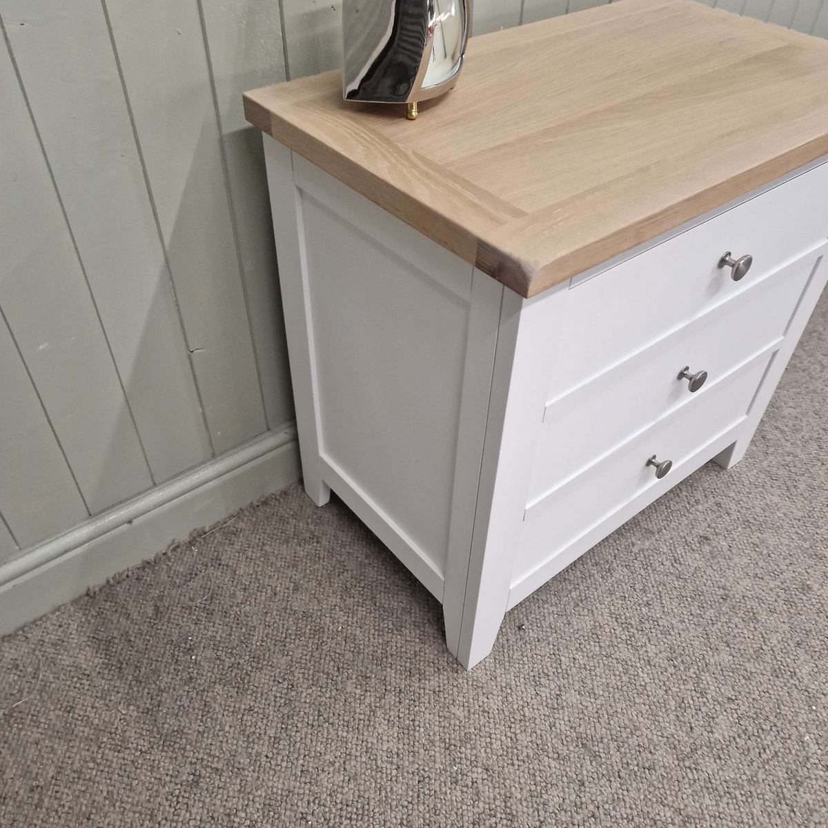 Chester Pure White Jumbo Bedside Table