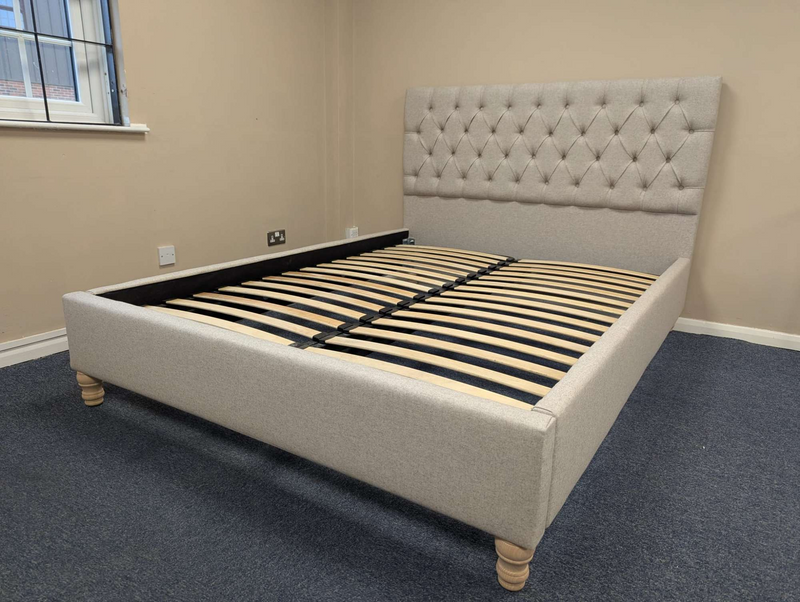 Evesham Natural Tweed King Size Bed
