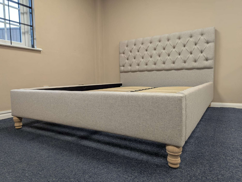 Evesham Natural Tweed King Size Bed