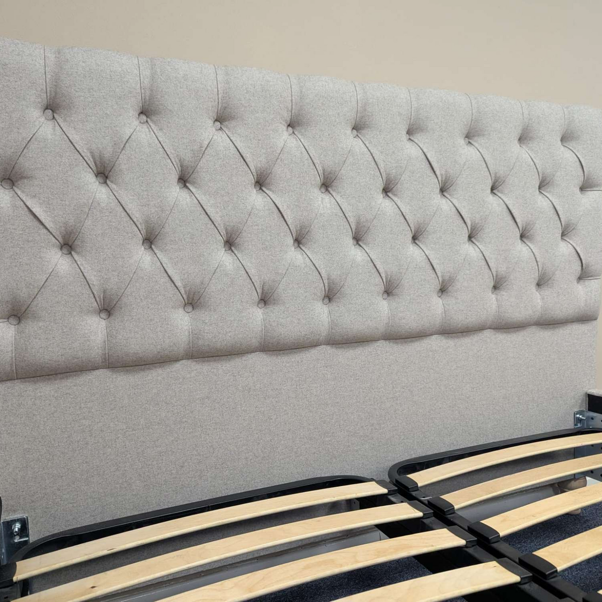 Evesham Natural Tweed King Size Bed
