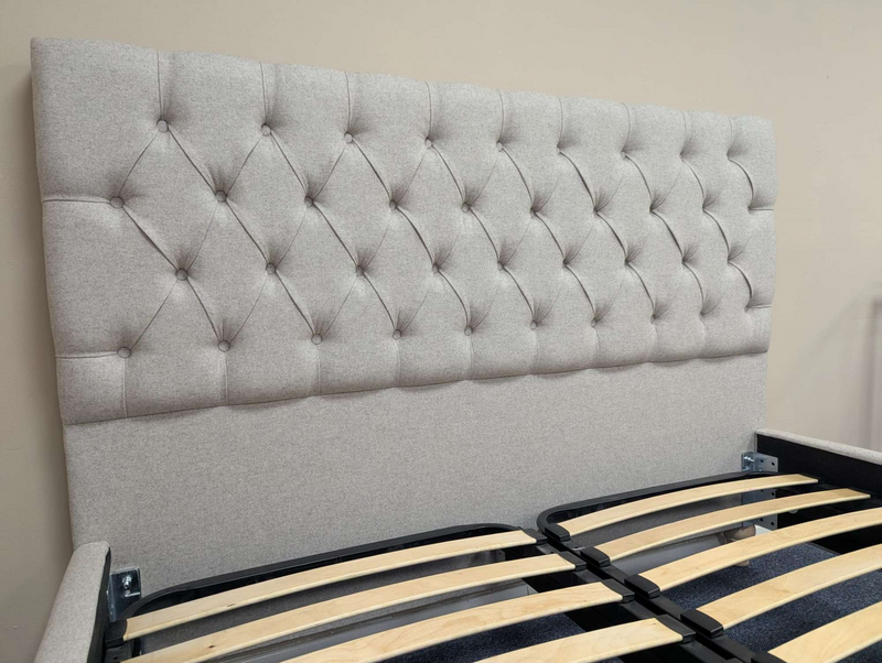 Evesham Natural Tweed King Size Bed