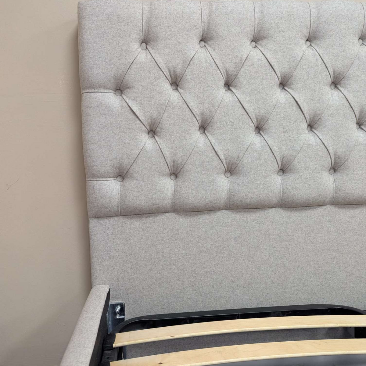 Evesham Natural Tweed King Size Bed