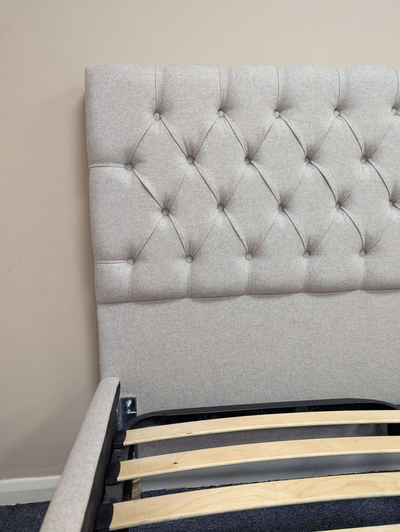 Evesham Natural Tweed King Size Bed