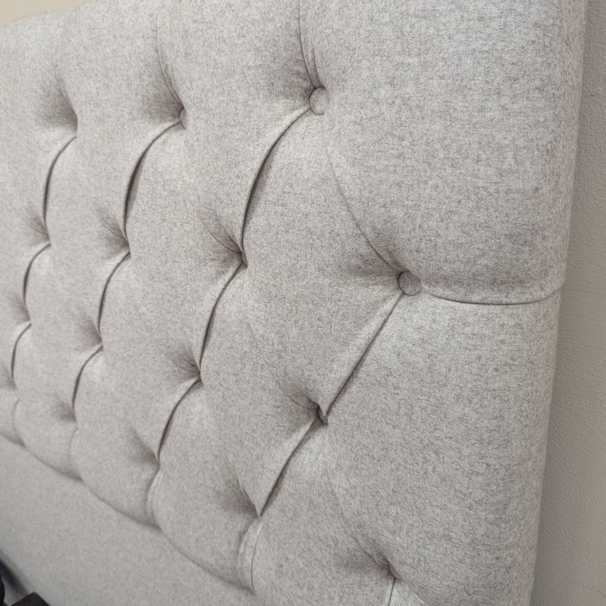Evesham Natural Tweed King Size Bed