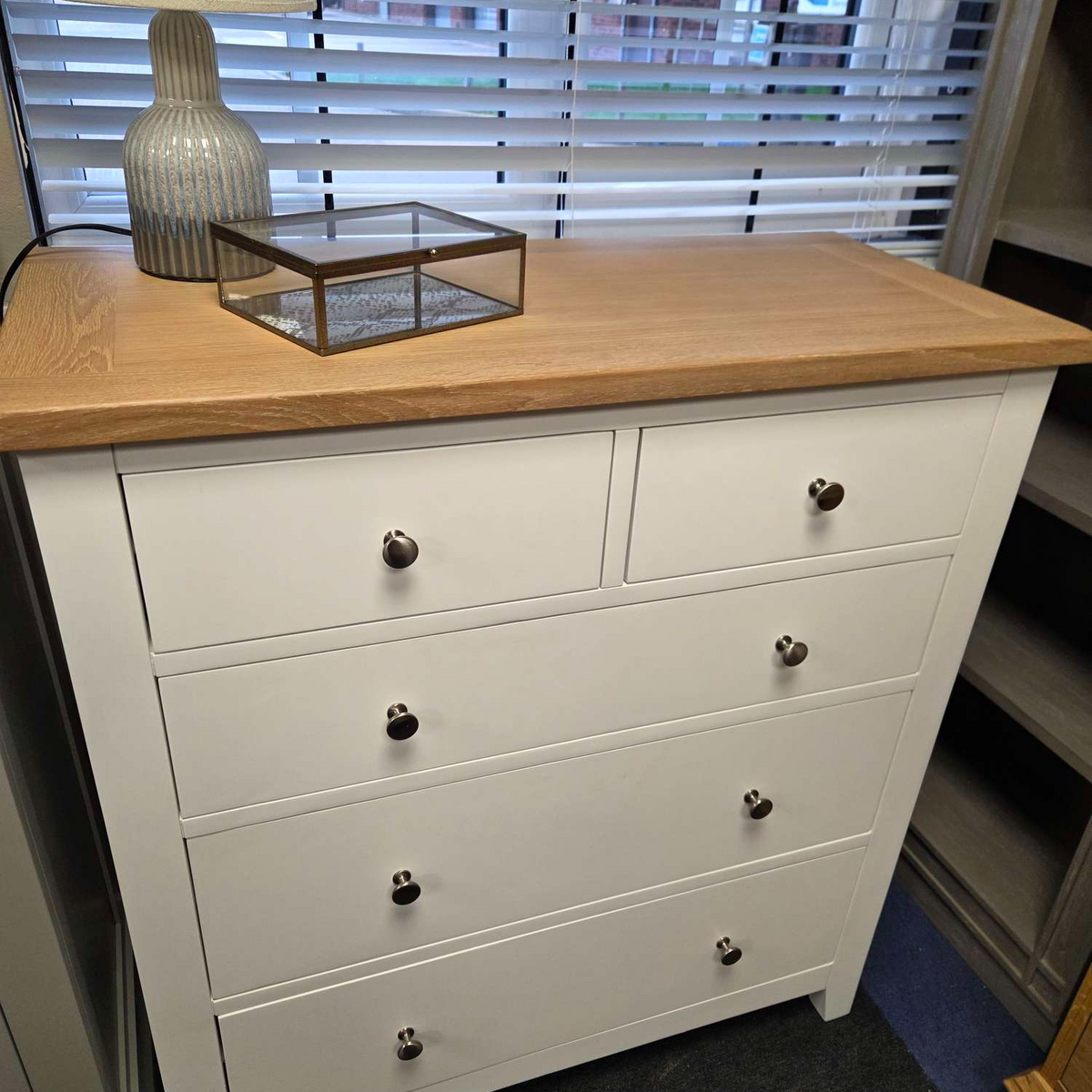 Chester Pure White 5 Drawer Chest