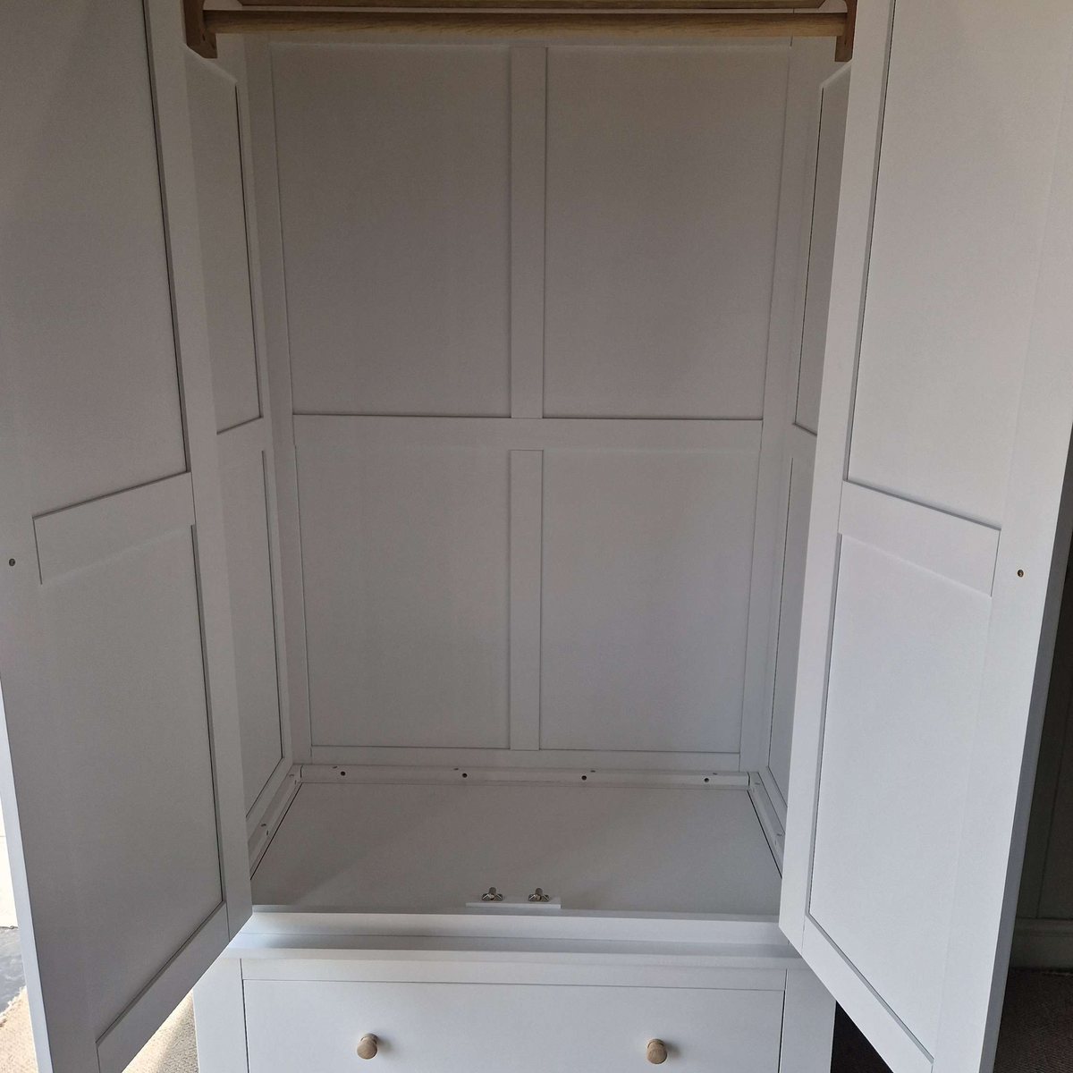 Chester Pure White Double Wardrobe