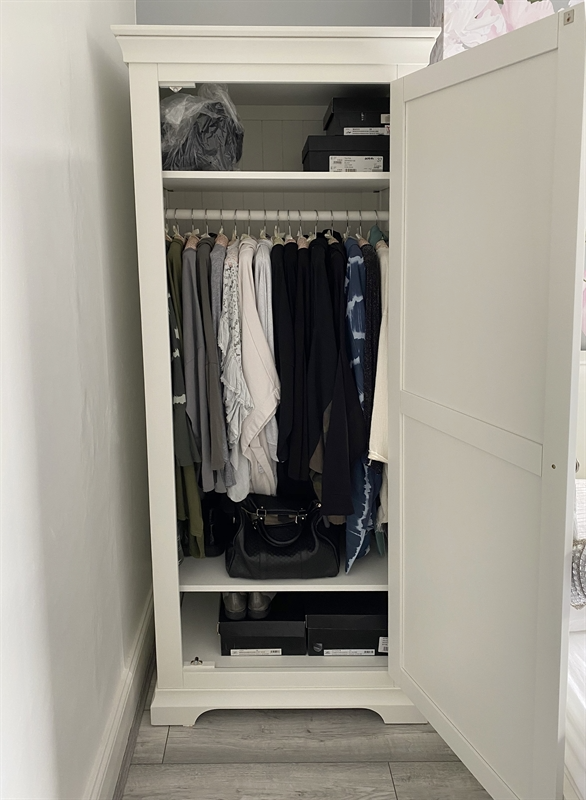 Chantilly Warm White Single Wardrobe