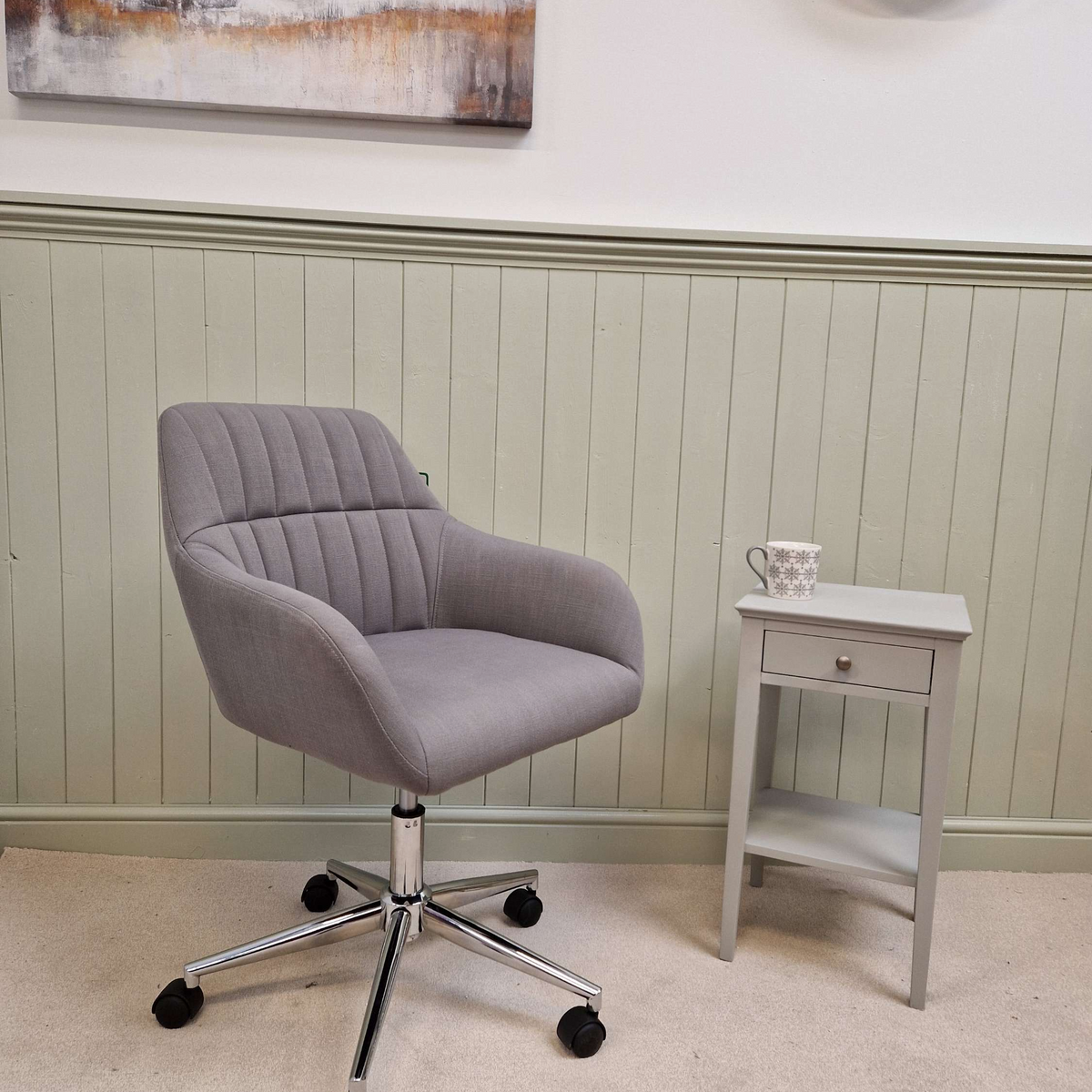 Arlebrook Office Chair - Grey Linen